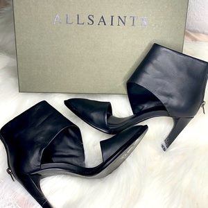 All Saints Balck Leather Heels